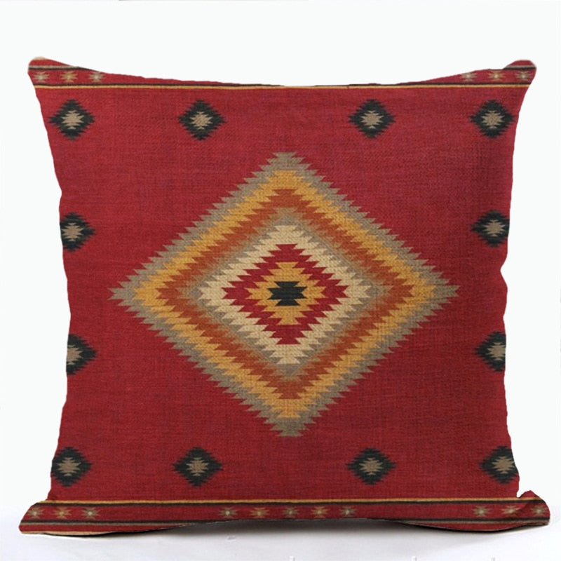 Bohemian Patterns- Linen Cushion Pillow Case